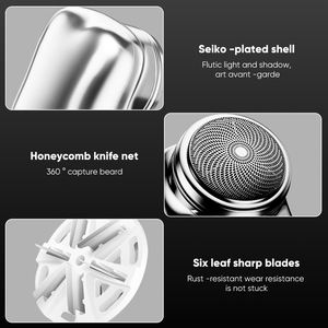 Mini <span class=keywords><strong>rasoir</strong></span> électrique rotatif rechargeable par USB pour hommes, <span class=keywords><strong>rasoir</strong></span> à sec portable, étanche IPX7, rasage du visage, batterie 800 mAh, 60 <span class=keywords><strong>jours</strong></span> d'autonomie - Product Image 4