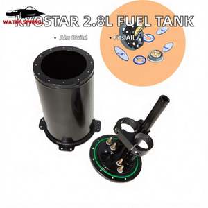 Kyostar通用2.8升铝制油箱，带双40毫米燃油泵，兼容8AN汽车端口 - Product Image 2