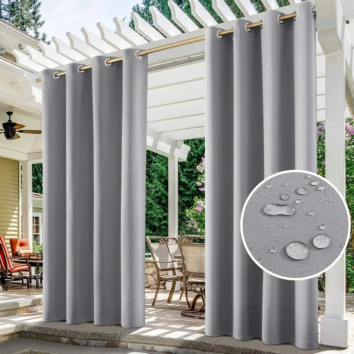 Hot Sale Blackout Outdoor Curtains Thermal Insulated Windows Curtains For Living Room