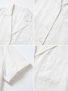 Anjie OEM ODM Blusa de Algodón Blanca para <span class=keywords><strong>Mujer</strong></span> con Cuello Campana, Manga Corta Jacquard, Etiqueta Privada, Corte Holgado, Venta al por Mayor - Product Image 3