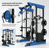 Machine Smith multifonctionnelle professionnelle avec système de croisement de câbles en acier inoxydable et fer, équipement de gym, prix direct usine