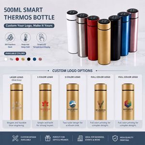 Bouteille isotherme portable avec filtre, affichage intelligent de la température, logo personnalisé, cadeau promotionnel pour entreprise, café, thé, tasse thermos - Product Image 3