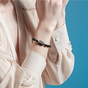 Bracelets <span class=keywords><strong>Pixiu</strong></span> en cristal d'<span class=keywords><strong>obsidienne</strong></span> noire naturelle Bracelet <span class=keywords><strong>Pixiu</strong></span> en cristal de quartz fraise rouge pour les amoureux - Product Image 6
