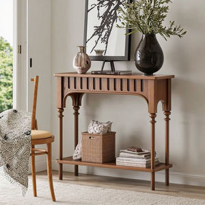 طاولة مدخل خشبية صلبة عتيقة فرنسية ، خزانة جانبية ، باب مواجه للجدار عالي القدم حديث لتطبيق غرفة المعيشة - Product Image 5