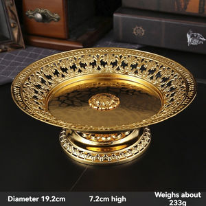 Assiette à fruits en métal de style arabe de haute qualité, assiette de buffet d'hôtel, assiette de présentation alimentaire, assiette pour plats froids et pâtisseries - Product Image 4