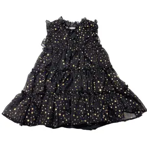 New arrival child girl summer dress black lace children girls dresses fashion dress for children wholesale