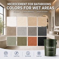 Microciment flexible Vissney pour la résistance aux fissures, revêtement décoratif pour murs et sols, imperméable