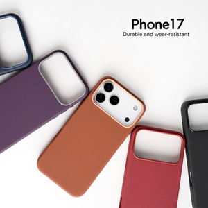 Étui de téléphone magnétique en cuir L161 pour iPhone 17 16 Pro Max – Coque de protection unie en gros – Capa De Celular Funda - Product Image 3
