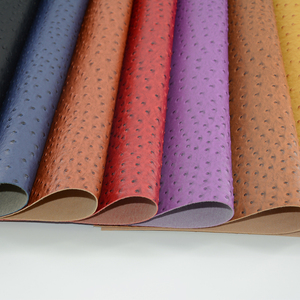 Rouleaux de <span class=keywords><strong>cuir</strong></span> synthétique PVC gaufré élastique résistant à l'eau, aspect fausse peau d'autruche, <span class=keywords><strong>tissu</strong></span> de haute qualité pour ceintures et sacs à bandoulière - Product Image 1