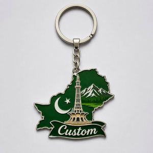 Porte-clés personnalisés en gros de haute qualité du Pakistan, pendentifs lieux emblématiques, design culture islamique, cadeau souvenir - Product Image 3