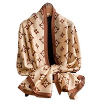 Selendang Syal Panjang Mewah Motif Hewan Bahan Polyester Lembut untuk Wanita, Hijab, dan Penutup Kepala Pantai