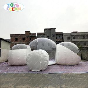 Tente <span class=keywords><strong>bulle</strong></span> <span class=keywords><strong>transparente</strong></span> gonflable en PVC personnalisée pour hôtel, 2 chambres, idéale pour le camping en plein air - Product Image 4