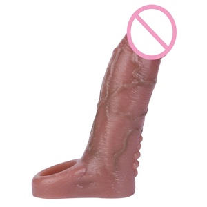 SXXY 6.6 Inches Silicone Hollow <b>Dildo</b> Realistic Penis Sleeve Penis Enlargement Extender Sex Toys Reusable Condom for Couples - Product Image 5