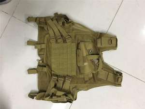 Gilet tactique d'été pour homme TV08 en marron kaki vert, respirant, multi-usages, avec empeigne en daim - Product Image 5