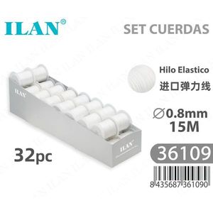 Filo Elastico Ilan 0.8mm 15m Kit da Cucito 32pz - Product Image 1