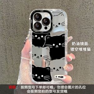 Coques de téléphone portable miroir <span class=keywords><strong>chat</strong></span> bon marché pour Iphone17 Air 16 15 Plus Pro Max 14 13 12 11 Couverture de protection arrière antichoc Logo personnalisé - Product Image 5