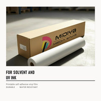 Rouleau de vinyle auto-adhésif brillant en PVC polymérique, film d'emballage pour moto, scooter, vélo électrique, flexible, haute adhérence, imprimable aux solvants écologiques et aux UV