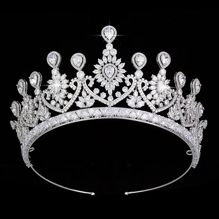 Tiaras And Crowns Luxury Wedding Hair Accessories Simple Vintage Design Cubic Zirconia For Women BC5310 Haar Sieraden Bruiloft