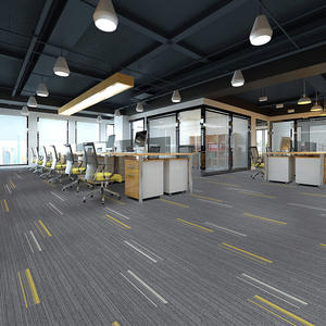 Dalles de moquette géométriques modernes Kerry Carpets, carrées, résistantes aux taches, pour bureaux commerciaux, salons et bureaux. - Product Image 3