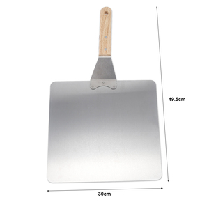 Wholesale Stainless Steel <strong>Pizza</strong> Peel Shovel <strong>Pizza</strong> <strong>Spatula</strong> with Wooden Handle - Product Image 3