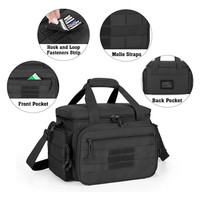 Tas Taktis untuk Perlengkapan Menembak, 2-Pack Case dengan Slot Magazen, Tas Selempang Organizer Menembak