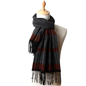 Luxury Design Fashion Men Women Scarf Warm Wool Blend Orange Gray Brown High Quality 35x200cm Unisex Winter Cashmere Scarf