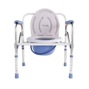 Chaise d'hôpital avec siège de toilette en acier inoxydable pliable pour personnes âgées et handicapées, usage intérieur - Product Image 3