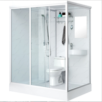 Unité de salle de bain préfabriquée avec douche et WC intégrés
