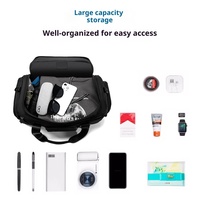 Sac à dos pour ordinateur portable Oxford Business, doublure en nylon, imperméable, respirant, compartiment à chaussures indépendant, grande capacité 20-35L pour les voyages