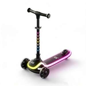 <span class=keywords><strong>Trottinette</strong></span> 3 roues populaire pour enfants, style extérieur, avec siège pliable lumineux inclus, légère et réglable en hauteur, jouet pour enfant - Product Image 1