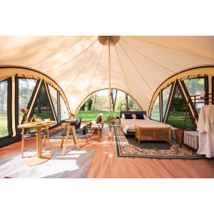 Tente de glamping en toile de coton poly originale tente asher d'hôtel tente de camping en plein air tente de chapiteau 5x5 - Product Image 4