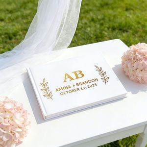 Livre d'or de mariage personnalisé en papier, album photo pour réception, fiançailles, anniversaire - Cadeau et souvenir - Product Image 1
