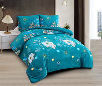 Selimut Kasur Bulu Karang Musim Dingin Grosir, Set Sprei Motif Tanaman Eksklusif, Selimut, Sprei Datar, Isi Polyester