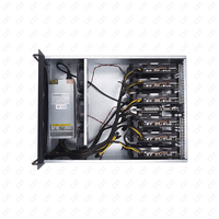 6 Gpu Server case Rack 4u Black 65mm Spacing Computer Gaming case Rack Mount Server case