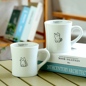 Taza de Café con Diseño de Gato Adorable, 11 oz, Taza de Cerámica Kawaii con Diseño de Cachorro, Estilo Nórdico Minimalista, Regalo de <span class=keywords><strong>Cumpleaños</strong></span> para Ella, Amante de los Gatos - Product Image 2