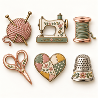 Broches personnalisées en émail pour artisans, quilters, clubs, ateliers, cadeaux et collectionneurs