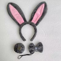 Serre-tête Lapin de Pâques Fait Main pour Enfants avec Oreilles et Nez – Ensemble de Décoration de Fête Automne Hiver en Peluche Adorable