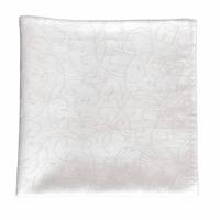 Serviette de table en jacquard 100% coton, tissage damassé blanc, motif en spirale, pour hôtel, restaurant, mariage