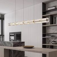 Lustre de restaurant italien, design minimaliste créatif, lampes suspendues en aluminium, bar, îlot de cuisine, table à manger, lumière LED