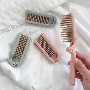 Air Cushion <b>Hair</b> Styling Comb Mini <b>Folding</b> Comb Women Portable Compact Comb Ins Cute Students Anti-static Massage <b>Hair</b> <b>Brush</b> - Product Image 4