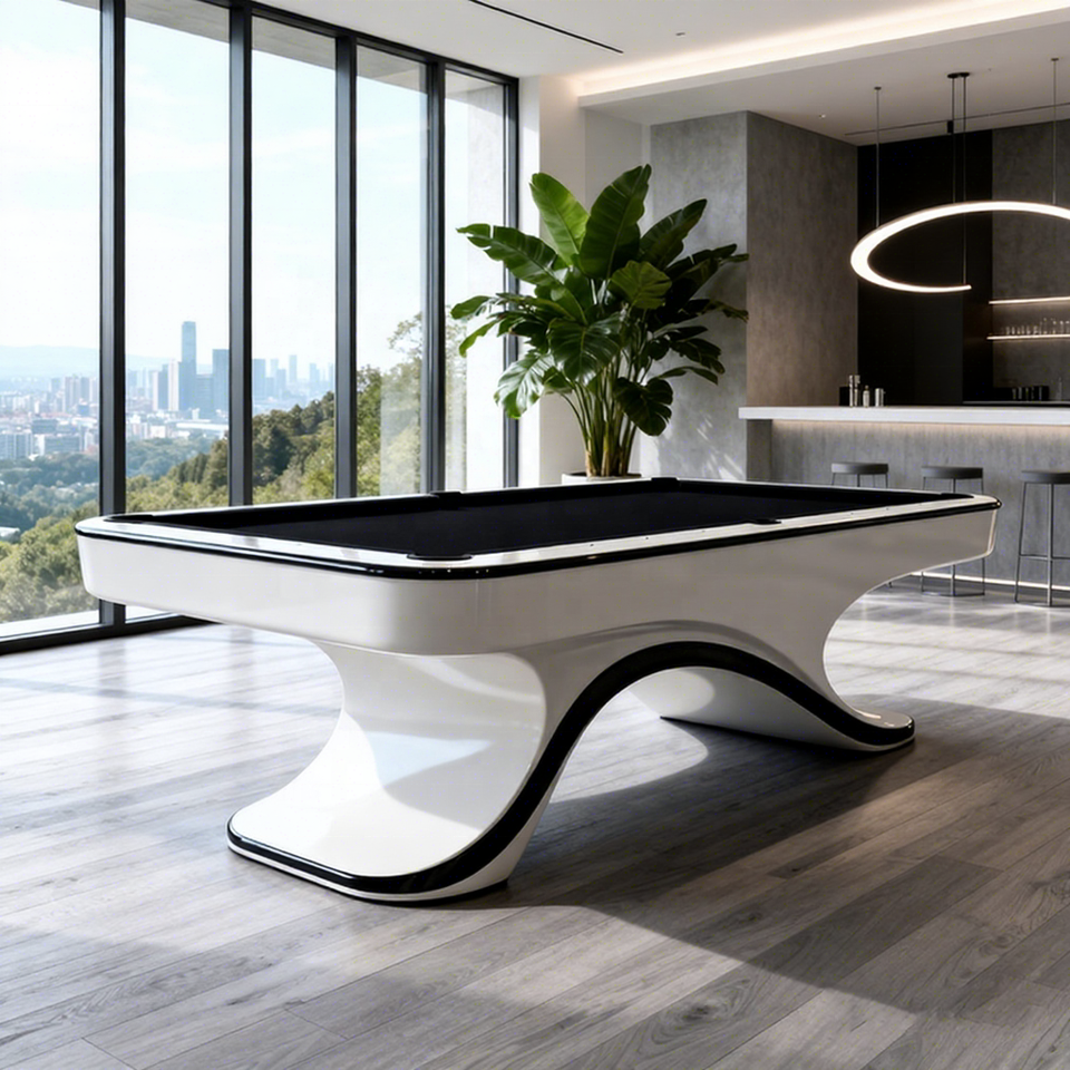 Luxury Modern Billiard Table with Sculptural Base Contemporary Pool ...