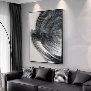 Peinture murale abstraite Wabi Sabi sur toile encadrée, œuvre d'art moderne pour la décoration intérieure du salon, de la chambre à coucher et du bureau - Product Image 3