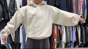 Yingling เสื้อมีฮู้ดกระเป๋าข้างโอเวอร์ไซส์500 GSM heavyweight พัฟพิมพ์ลายบ็อกซี่ครอป100% มีฮู้ดขนาดใหญ่ V2ผู้ชาย - Product Image 6