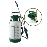 Botella de Pulverización a Presión KB-5B de 3, 5 y 78 Litros con Válvula de Alivio de Presión Roja y Sistema de Seguridad para Pulverizar Ventanas y Muebles de Exterior