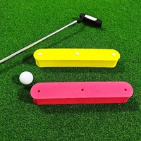 SwingPerfect Golf Putting Arc Bar 12 Arc Foam Track Mat Companion 2 Pack Square Face Training Lightweight Portable Yellow Red