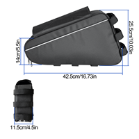 Batterie de vélo électrique 72V 25AH OEM ODM 20S5P 21700 Cell 60A BMS 72V Triangle, sac de batterie pour vélo électrique en tissu Oxford imperméable