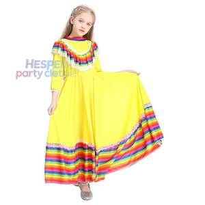 HP Factory Price Girls National Style <b>Costume</b> <b>Mexican</b> Dance Skirts Halloween Kids Dress - Product Image 1
