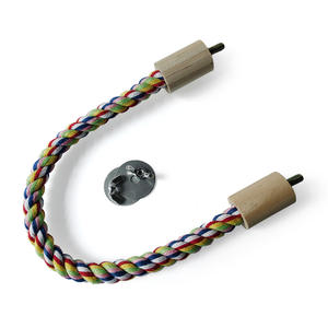 Percha de Cuerda en Forma de U para Loros, Soporte Elástico de Algodón Colorido para Escalar y Descansar Cómodamente, Columpio de Cuerda de Algodón Colorido para Pájaros - Product Image 5