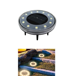 Lampe solaire de jardin étanche pour extérieur, 18 LED, lampe souterraine pour villa, parc, jardin, pelouse, allée, chemin, décoration paysagère - Product Image 1