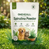 Poudre de spiruline de qualité alimentaire supérieure 100% pure pour animaux de compagnie, poudre de spiruline végétalienne